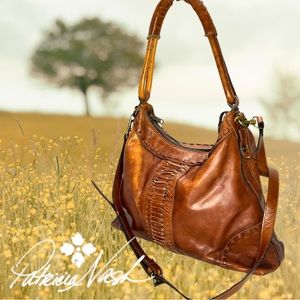 Patricia Nash Carini Burnished Braid Tan Bag